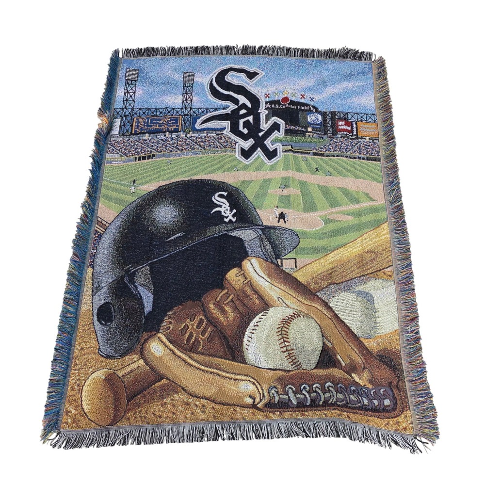 Chicago White Sox MLB Woven Tapestry Throw Blanket Northwest U.S. Cellular Field